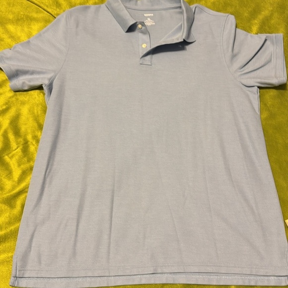 2 pm Sonoma Mens Polo XL Blue and Yellow Short Sleeve Cotton Life Style Casual - Picture 2 of 8